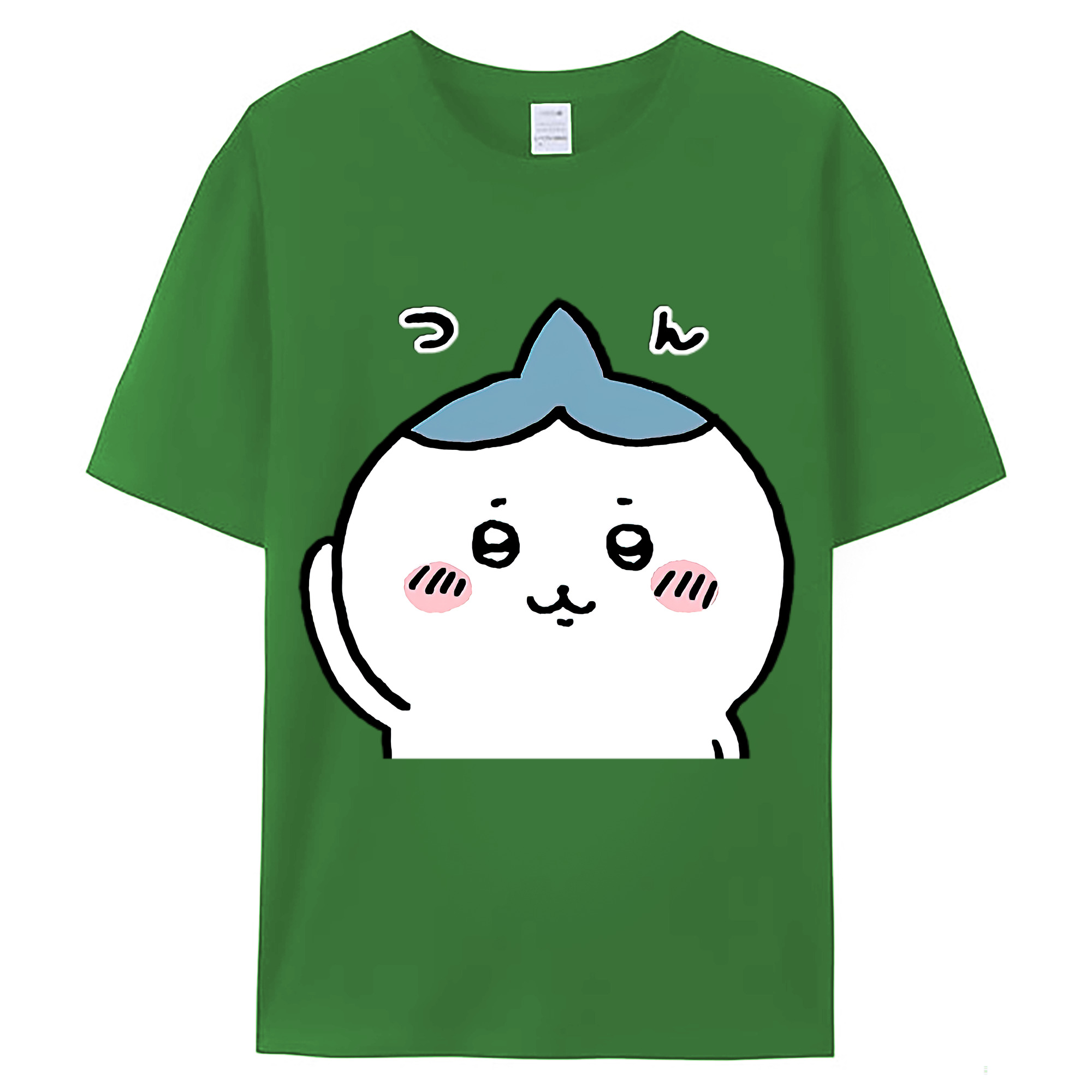 （画像用） ちいかわ ハチワレ Chii-kawa hachiware レディースカジュアルプリントTシャツ（綿100％）